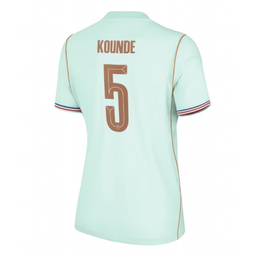 Billige Fotballdrakt Frankrike Jules Kounde #5 Replika Bortedrakt Dame VM 2026 Kortermet Billige Fotballdrakt Frankrike Jules Kounde #5 Replika Bortedrakt Dame VM 2026 Kortermet